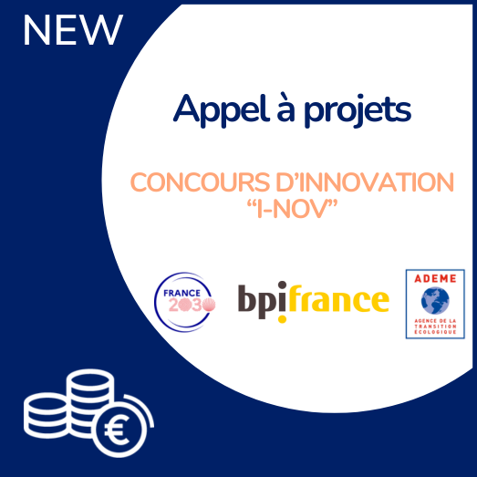 L’appel à projets, ouvert depuis juillet 2024, « Concours d’innovation i-Nov », vague 14, est un dispositif de soutien financé par le plan France 2030 qui a pour vocation de sélectionner des projets d’innovation à fort potentiel pour l’économie française.